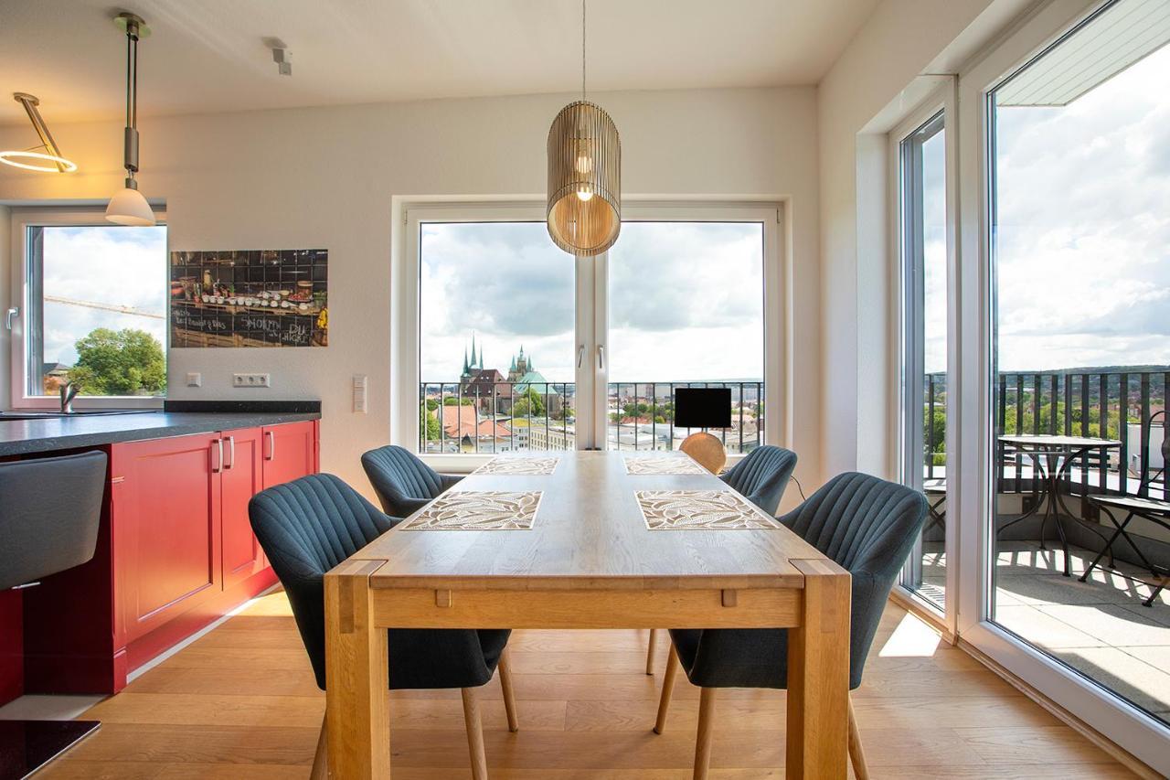 At The Top - Penthouse Ueber Den Daechern Der Stadt Erfurt Exterior foto