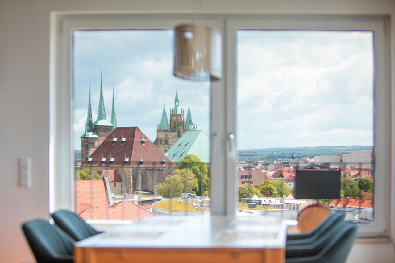 At The Top - Penthouse Ueber Den Daechern Der Stadt Erfurt Exterior foto